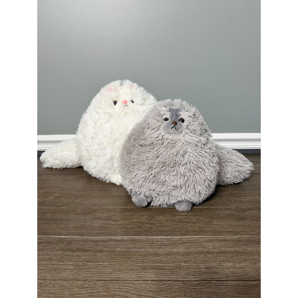 Winsterch Fluffy Cat Plush Set of 2